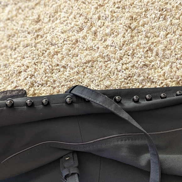 Whistles London Black 40s Style Puffed Sleeve Midi Dress Sweetheart Neckline - Picture 6 of 12